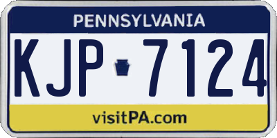 PA license plate KJP7124