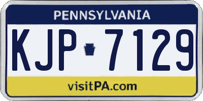 PA license plate KJP7129
