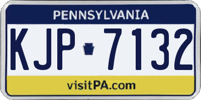 PA license plate KJP7132