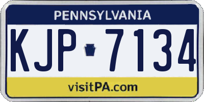 PA license plate KJP7134