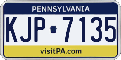 PA license plate KJP7135