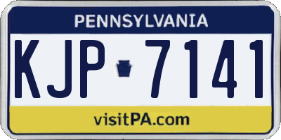 PA license plate KJP7141