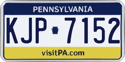 PA license plate KJP7152