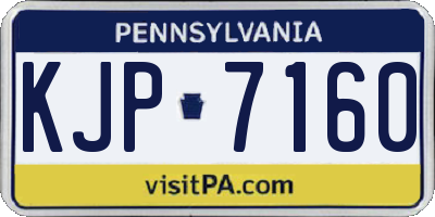 PA license plate KJP7160