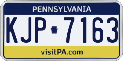 PA license plate KJP7163