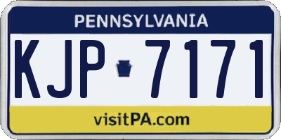PA license plate KJP7171