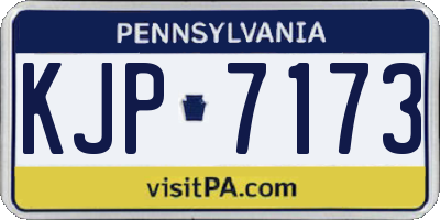 PA license plate KJP7173
