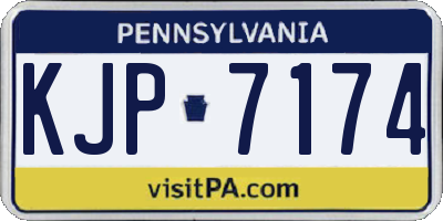 PA license plate KJP7174