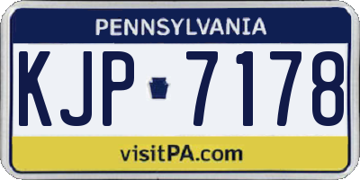 PA license plate KJP7178