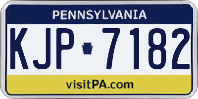 PA license plate KJP7182