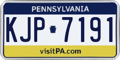 PA license plate KJP7191