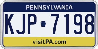 PA license plate KJP7198