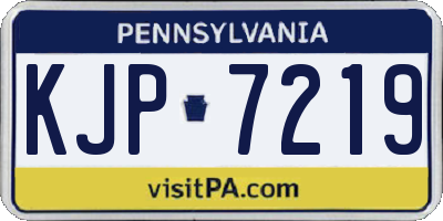 PA license plate KJP7219