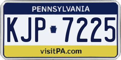 PA license plate KJP7225