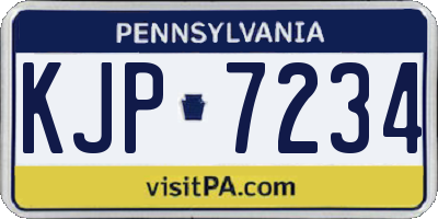 PA license plate KJP7234
