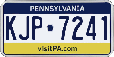 PA license plate KJP7241