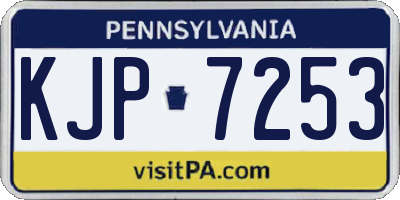 PA license plate KJP7253