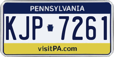 PA license plate KJP7261