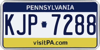PA license plate KJP7288