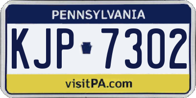 PA license plate KJP7302