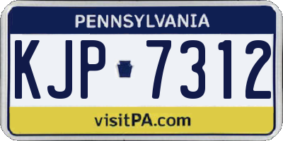 PA license plate KJP7312