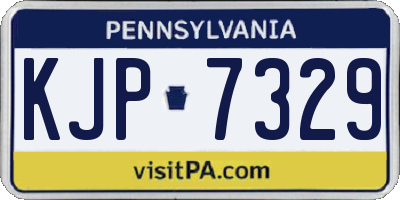 PA license plate KJP7329