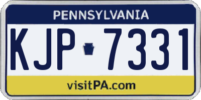 PA license plate KJP7331
