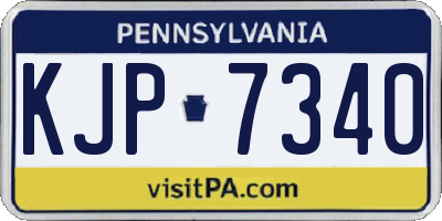 PA license plate KJP7340