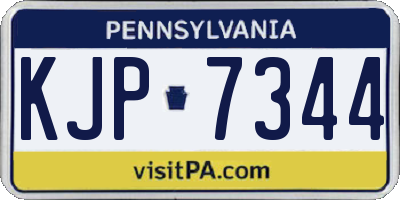 PA license plate KJP7344