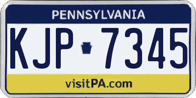 PA license plate KJP7345