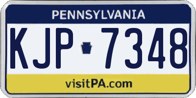 PA license plate KJP7348