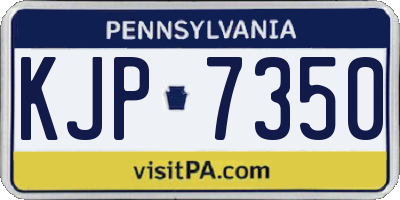 PA license plate KJP7350
