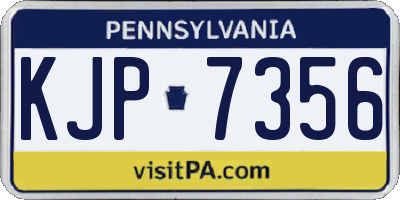 PA license plate KJP7356