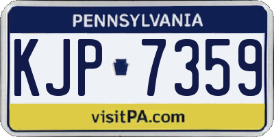 PA license plate KJP7359