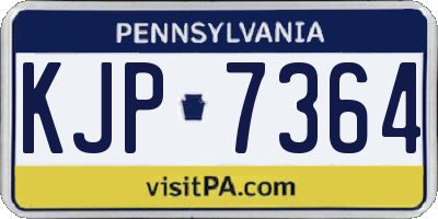 PA license plate KJP7364