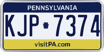 PA license plate KJP7374