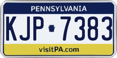 PA license plate KJP7383