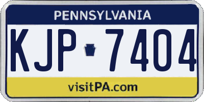 PA license plate KJP7404