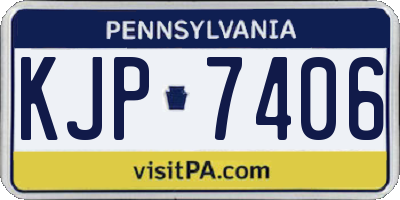PA license plate KJP7406