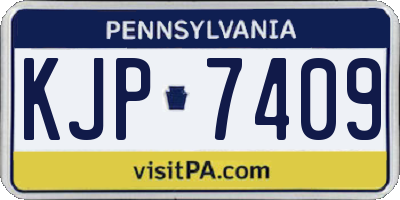 PA license plate KJP7409