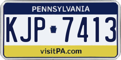 PA license plate KJP7413