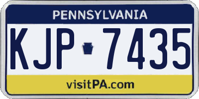 PA license plate KJP7435