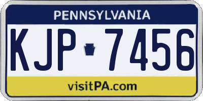 PA license plate KJP7456