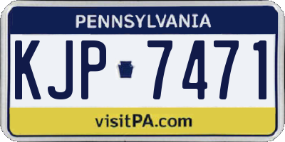 PA license plate KJP7471