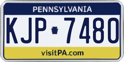 PA license plate KJP7480