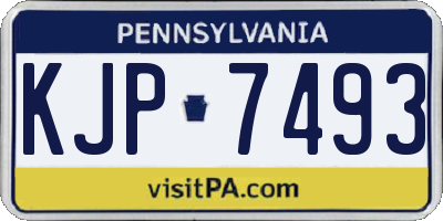PA license plate KJP7493