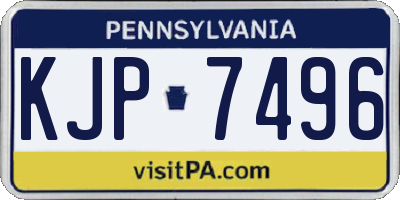PA license plate KJP7496