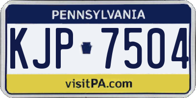 PA license plate KJP7504