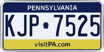 PA license plate KJP7525