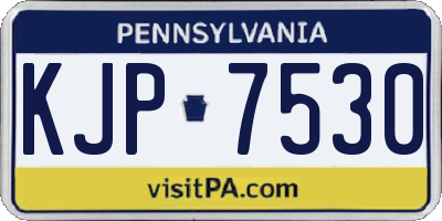 PA license plate KJP7530